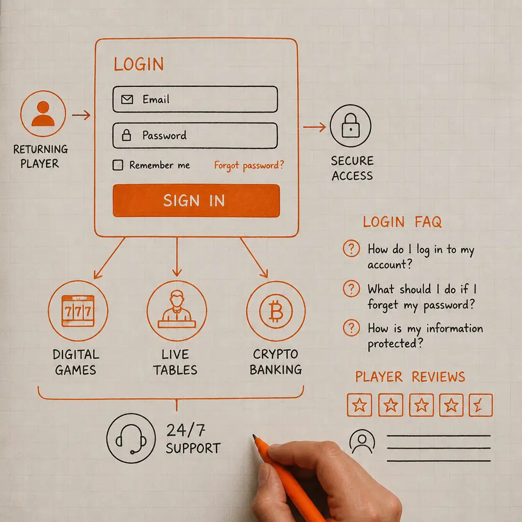 SlotLords Casino Login visual guide for SlotLords Casino